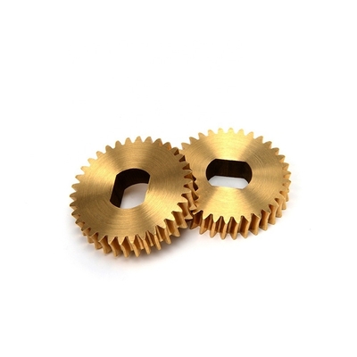 Precision Brass Gears Customized by CNC Service with 0.02mm Tolerance and Broaching